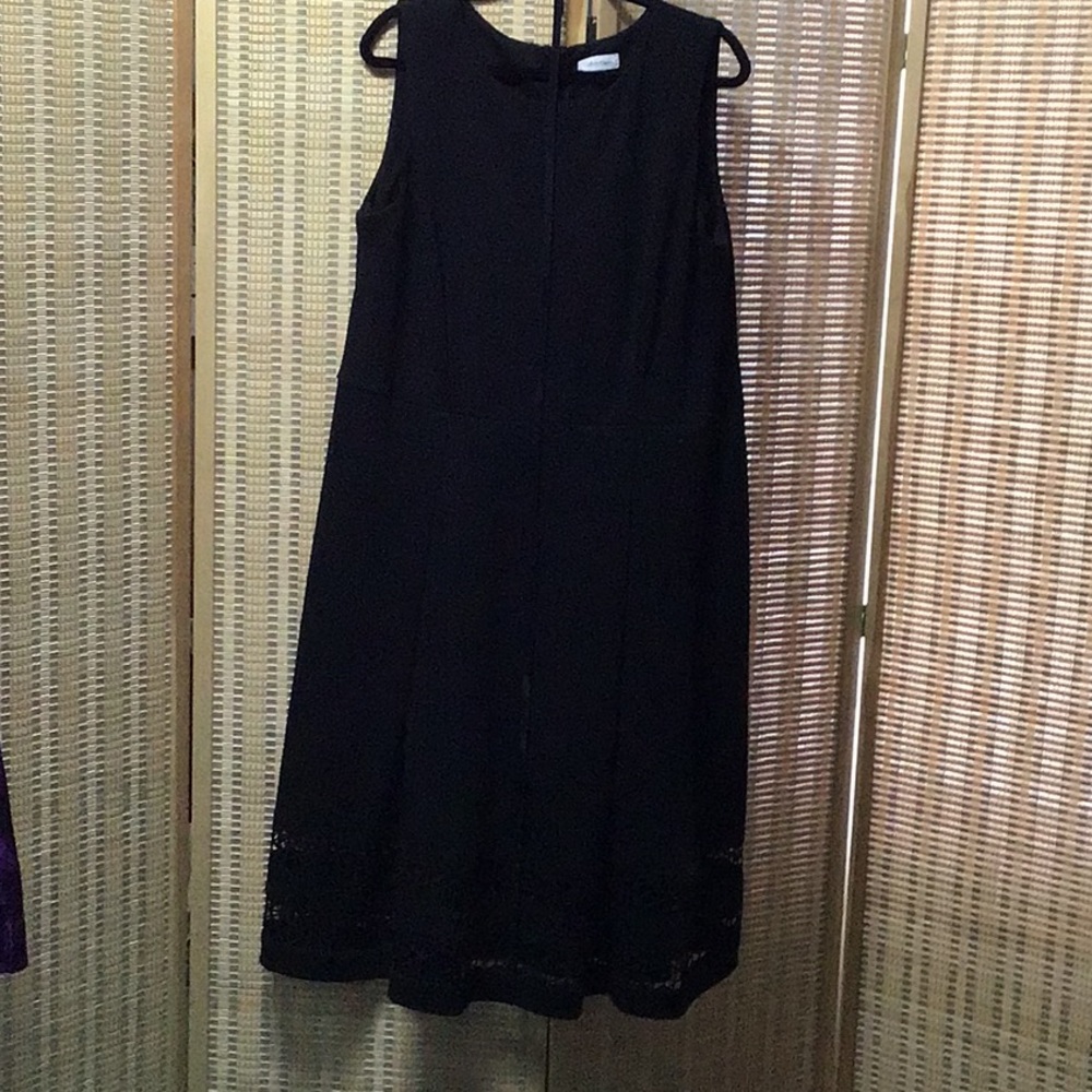 Gorgeous black belted dress by Calvin Klein